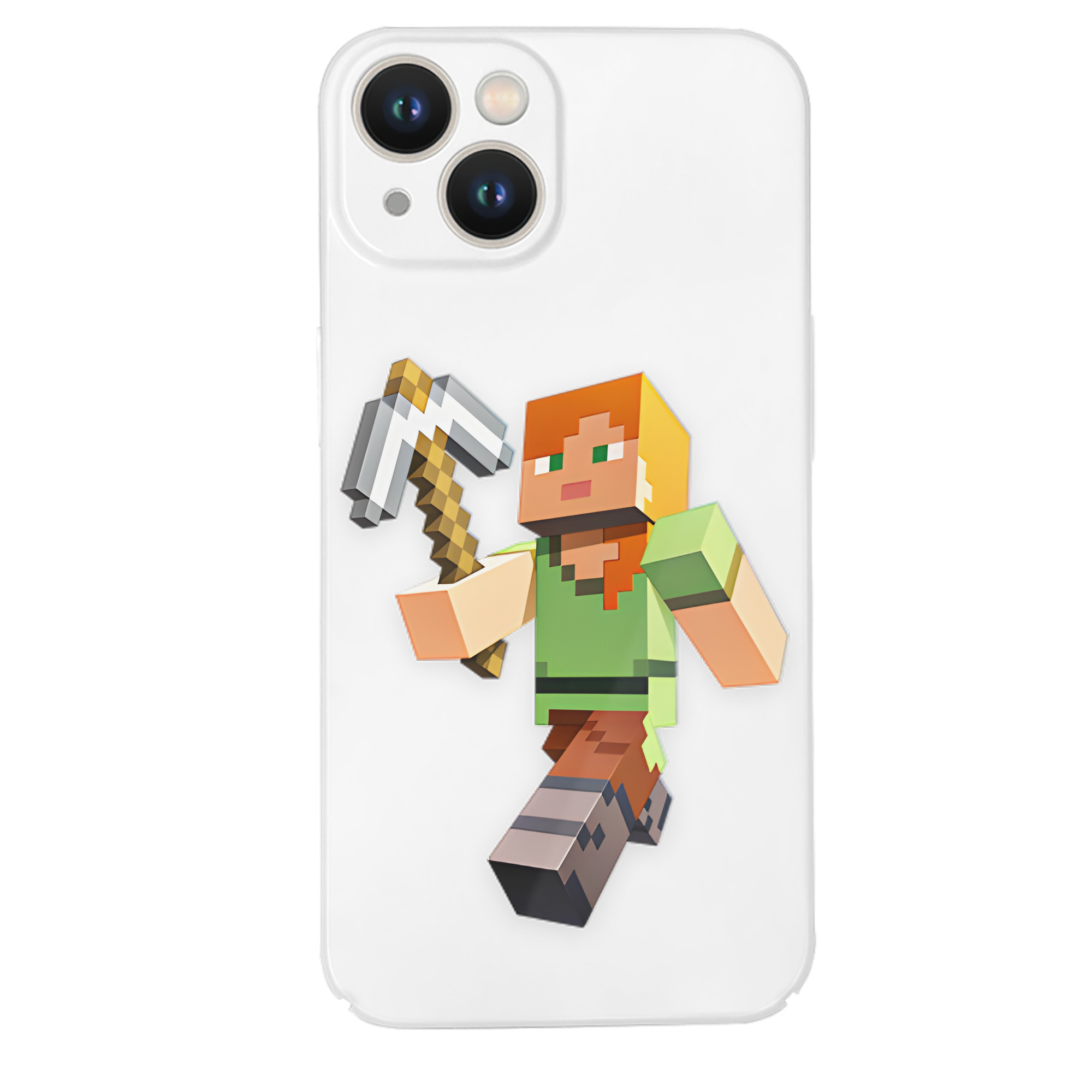（画像用） マインクラフト ブロックの世界 Minecraft MC Block world 【iPhone 14シリーズ対応】ハードケース